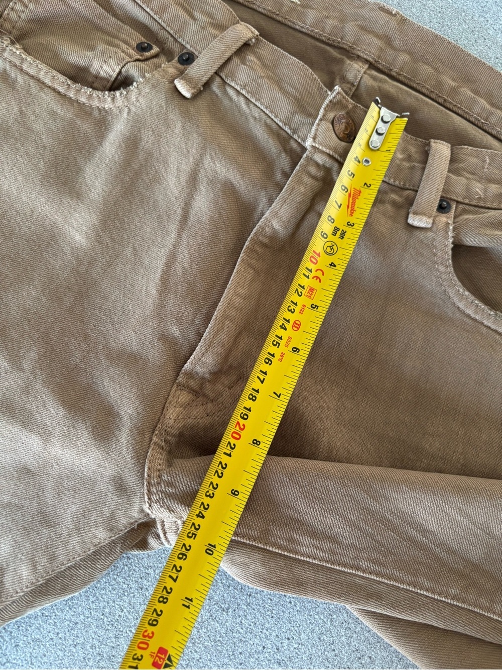 Retired Ralph Lauren Denim & Supply Slim Fit Tan Jeans Men 34x34 USA Flag - Picture 9 of 16